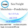 Shenzhen poort zeevracht verzending naar Pondicherry